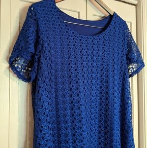 Blue Lace Blouse